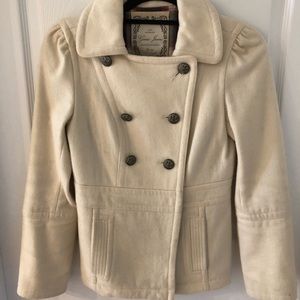 Guess off white coat size XS